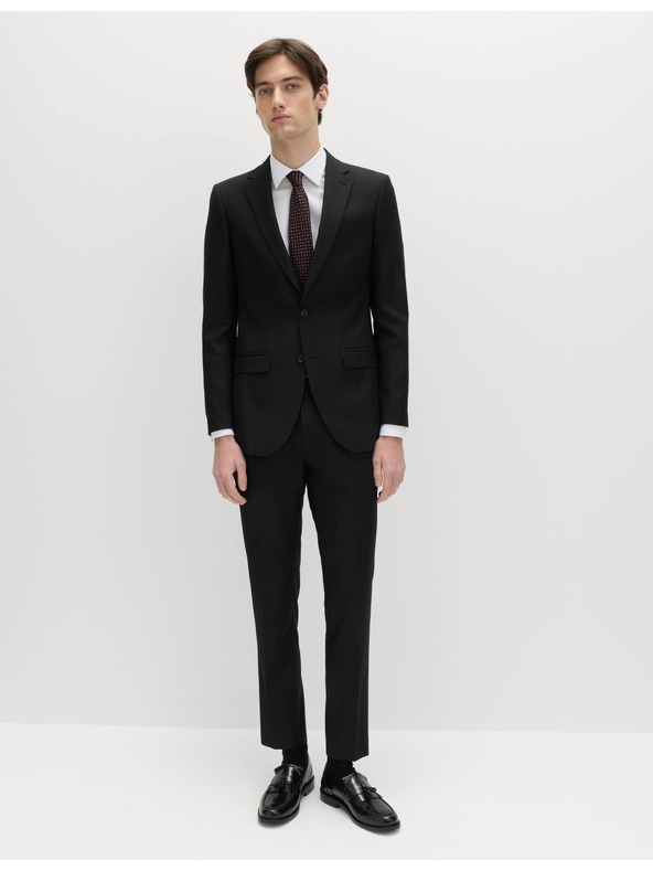 Marks & Spencer Čierne pánske oblekové nohavice Marks & Spencer