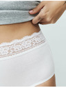 Marks & Spencer Súprava piatich dámskych chinos nohavíc s čipkovaným detailom v bielej farbe Marks & Spencer
