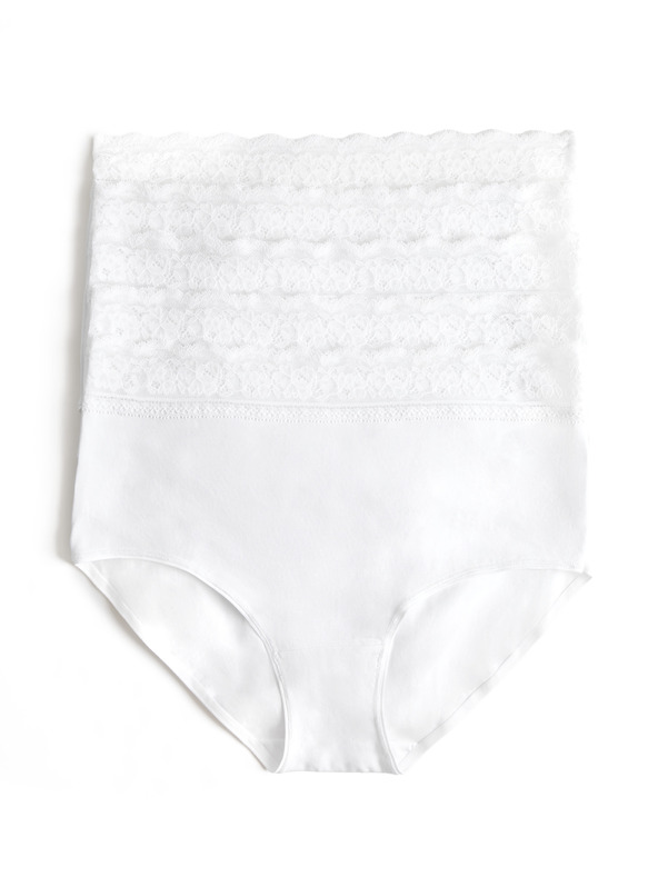 Marks & Spencer Súprava piatich dámskych chinos nohavíc s čipkovaným detailom v bielej farbe Marks & Spencer