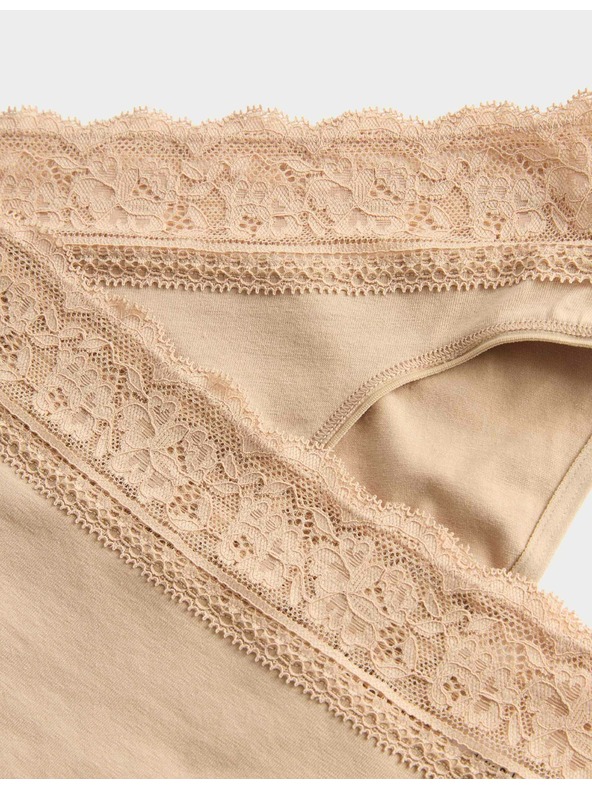 Marks & Spencer Dámska súprava piatich kusov nohavičiek Marks & Spencer v béžovej farbe