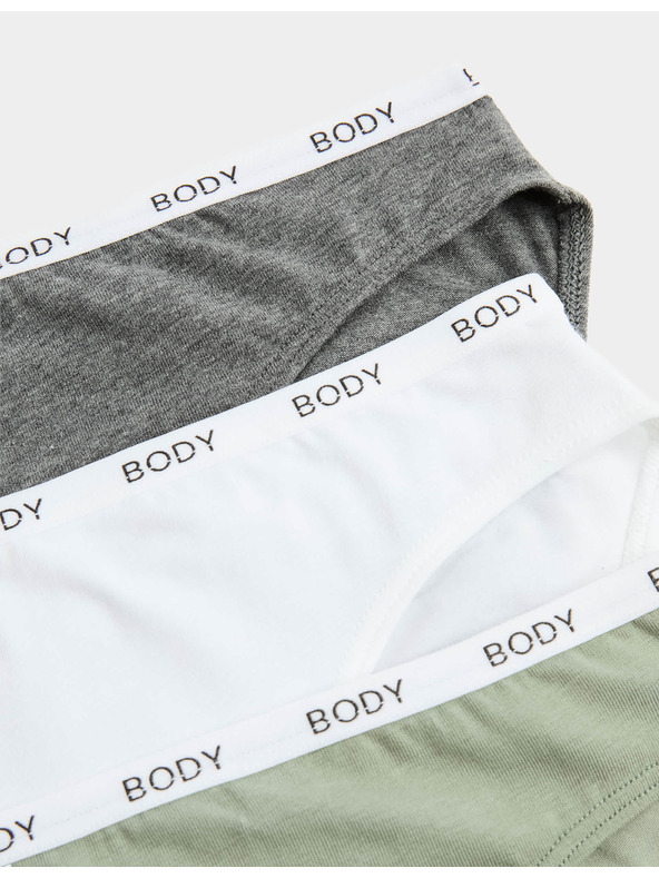 Marks & Spencer Súprava štyroch dámskych nohavičiek v sivej, bielej a čiernej farbe Marks & Spencer