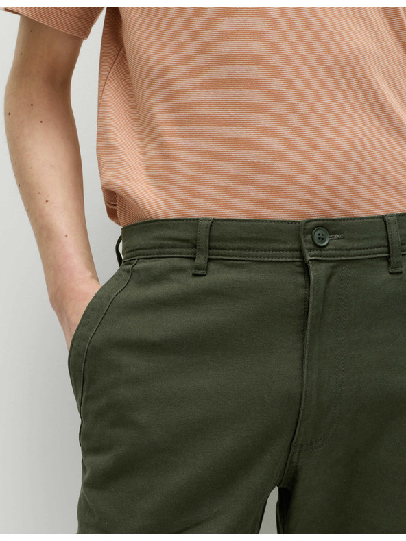 Marks & Spencer Strečové nohavice s vreckami, mierne zúžený strih Marks & Spencer zelená