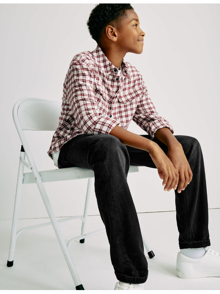 Marks & Spencer Voľné džínsy z čistej bavlny (6-16 rokov) Marks & Spencer čierna