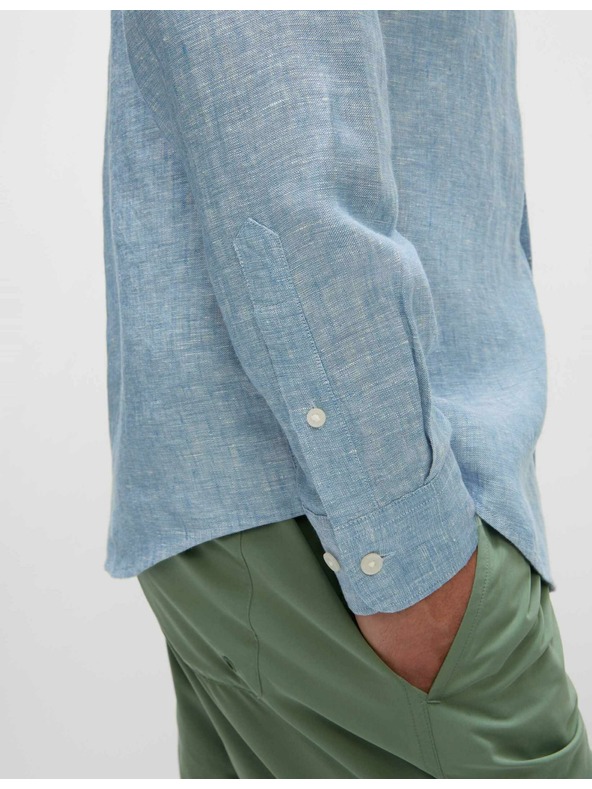 Marks & Spencer Košeľa z čistého ľanu Marks & Spencer modrá