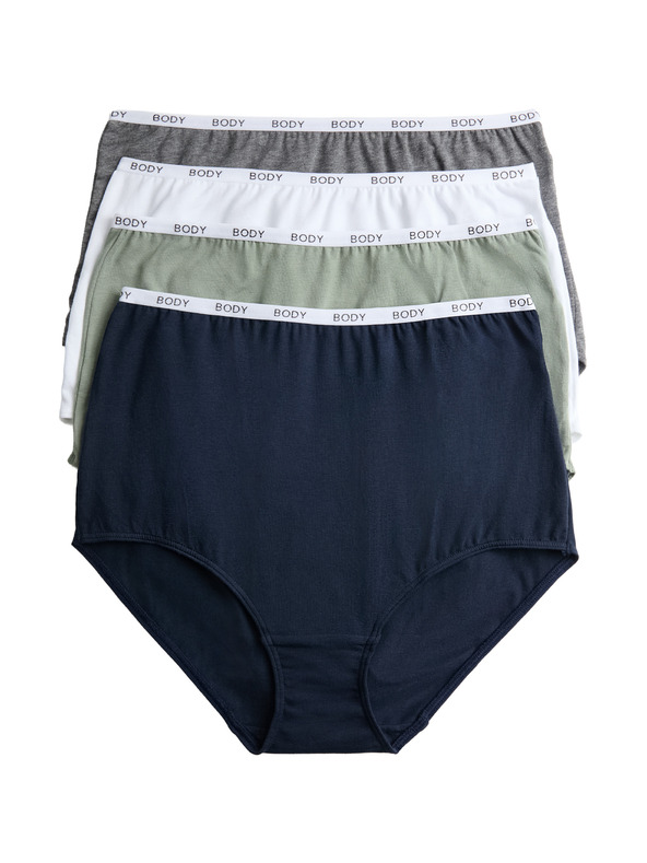 Marks & Spencer Nohavičky do pásu s vysokým podielom bavlny, 4 ks Marks & Spencer šedá