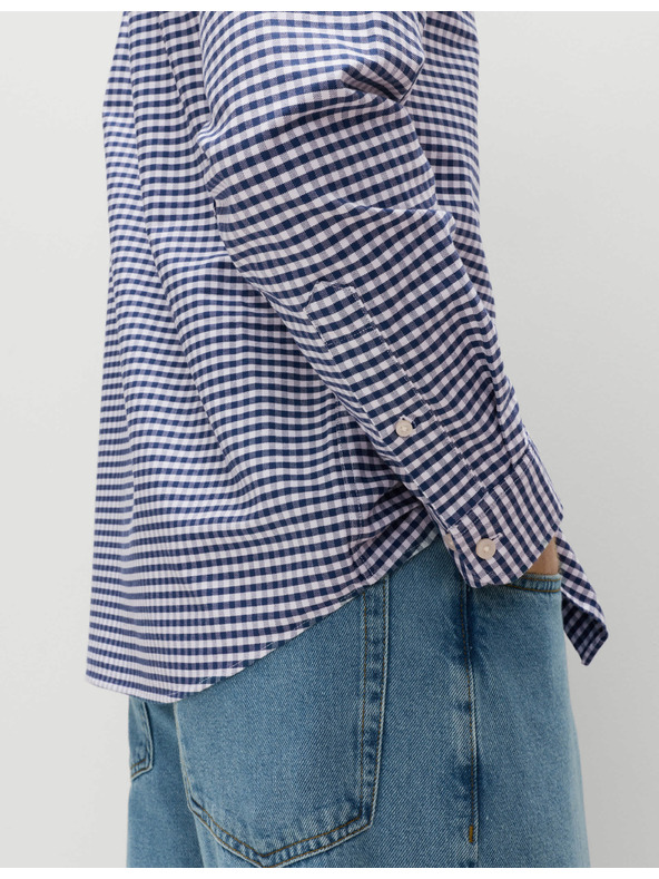 Marks & Spencer Kockovaná košeľa Oxford The Ultimate z čistej bavlny Marks & Spencer námorná modrá