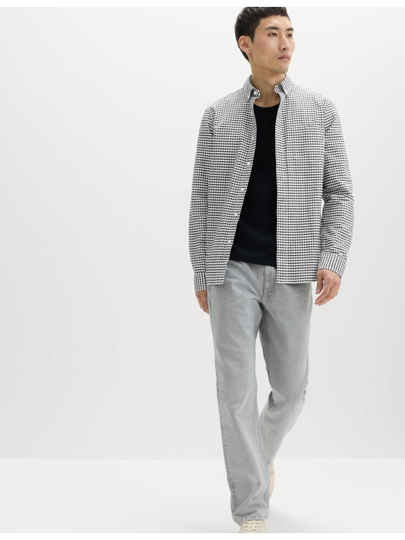 Marks & Spencer Kockovaná košeľa Oxford The Ultimate z čistej bavlny Marks & Spencer čierna