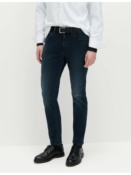 Marks & Spencer Strečové úzke nohavice chinos Marks & Spencer námornícka modrá