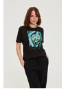 Moodo Tričko s potlačou čierne Moodo