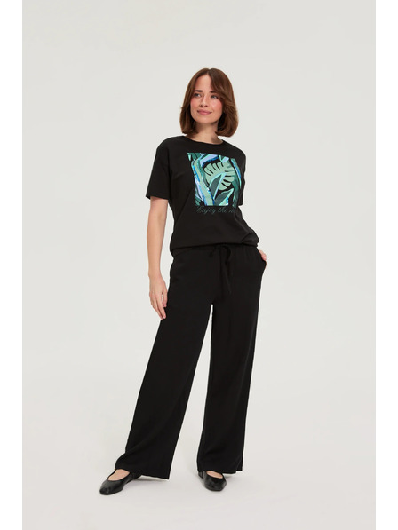 Moodo Tričko s potlačou čierne Moodo