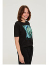 Moodo Tričko s potlačou čierne Moodo