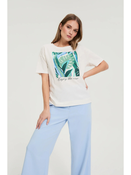 Moodo Tričko s potlačou biele Moodo