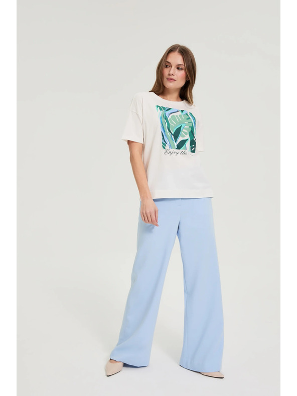 Moodo Tričko s potlačou biele Moodo