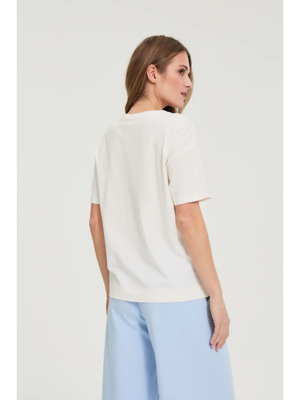 Moodo Tričko s potlačou biele Moodo