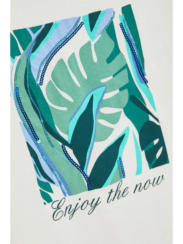 Moodo Tričko s potlačou biele Moodo