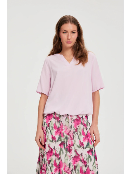 Moodo Ružová košeľa s krátkymi rukávmi Moodo