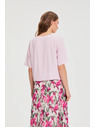 Moodo Ružová košeľa s krátkymi rukávmi Moodo