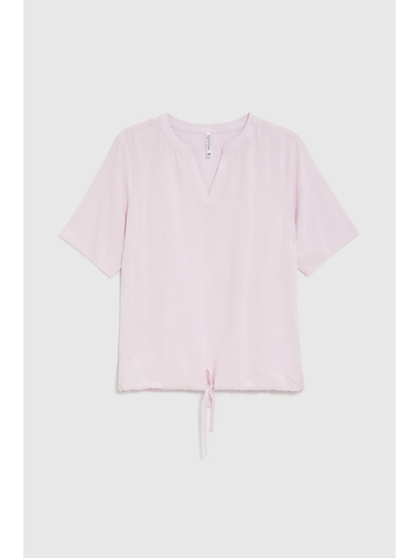 Moodo Ružová košeľa s krátkymi rukávmi Moodo