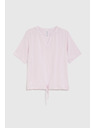 Moodo Ružová košeľa s krátkymi rukávmi Moodo