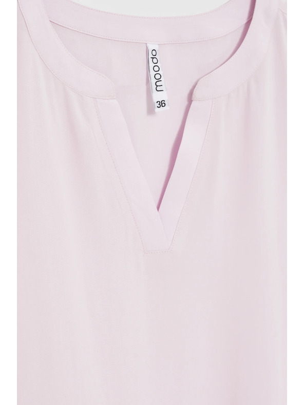 Moodo Ružová košeľa s krátkymi rukávmi Moodo
