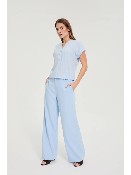 Moodo Svetlomodrá pruhovaná košeľa Moodo