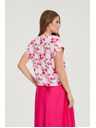 Moodo Košeľa s kvetmi fuchziová Moodo