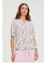 Moodo Košeľa s kvetmi ružová Moodo
