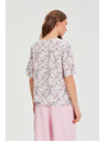 Moodo Košeľa s kvetmi ružová Moodo