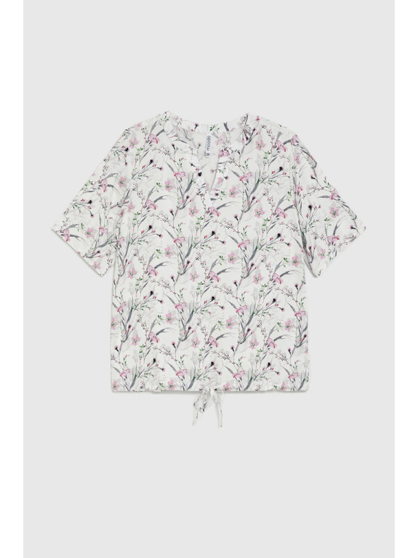 Moodo Košeľa s kvetmi ružová Moodo