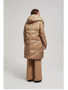 Moodo Dlhá bunda s kapucňou tmavo béžová Moodo