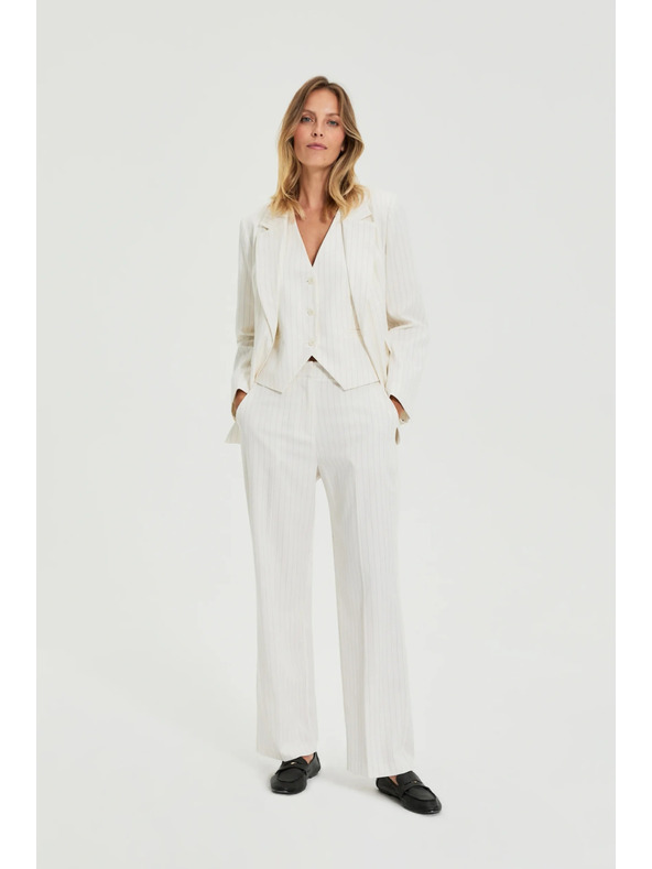 Moodo Biele pruhované sako Moodo