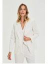 Moodo Biele pruhované sako Moodo
