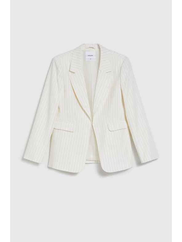 Moodo Biele pruhované sako Moodo