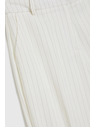 Moodo Oblek nohavice s pruhmi biele Moodo