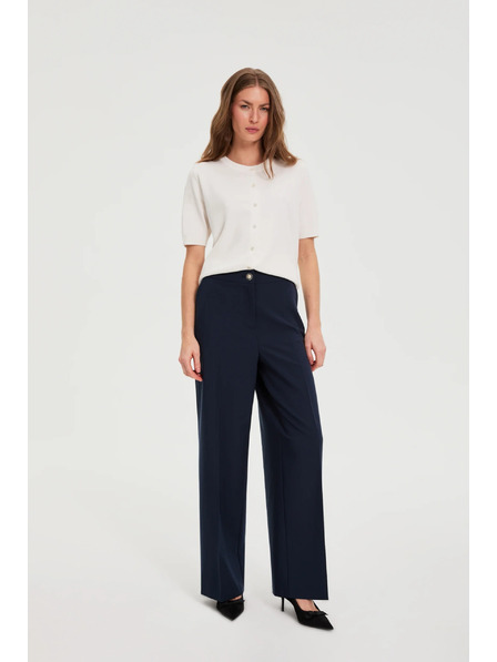 Moodo Nohavice so širokými nohavicami tmavo modré Moodo