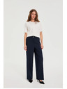 Moodo Nohavice so širokými nohavicami tmavo modré Moodo