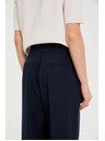 Moodo Nohavice so širokými nohavicami tmavo modré Moodo