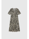 Moodo Vzorované midi šaty béžové Moodo