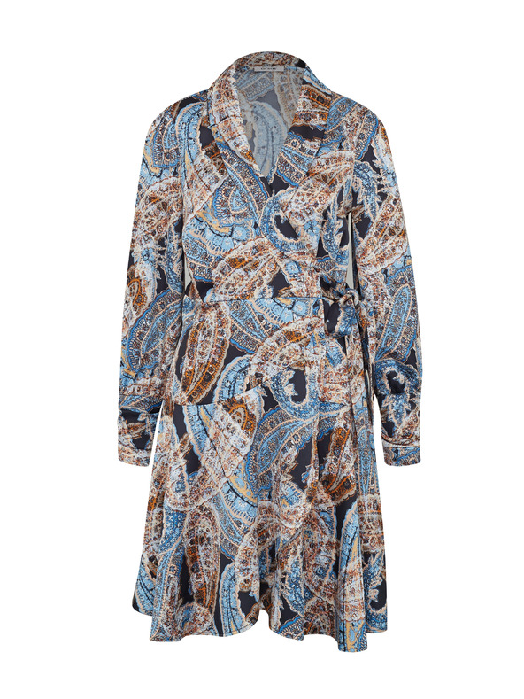 Orsay Modré dámske vzorované šaty ku kolenám ORSAY