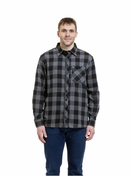 Meatfly Meatfly pánska košeľa Kurt Black / Gray