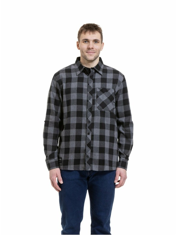 Meatfly Meatfly pánska košeľa Kurt Black / Gray