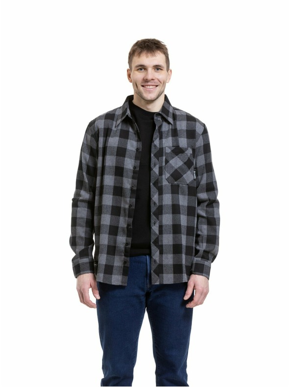 Meatfly Meatfly pánska košeľa Kurt Black / Gray