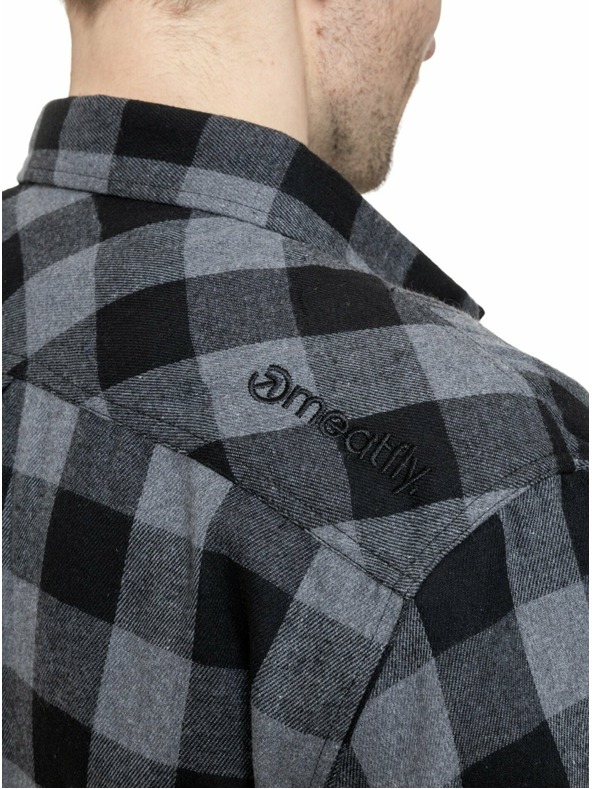 Meatfly Meatfly pánska košeľa Kurt Black / Gray