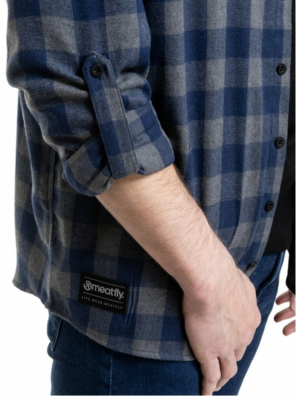 Meatfly Meatfly pánska košeľa Kurt Blue / Gray