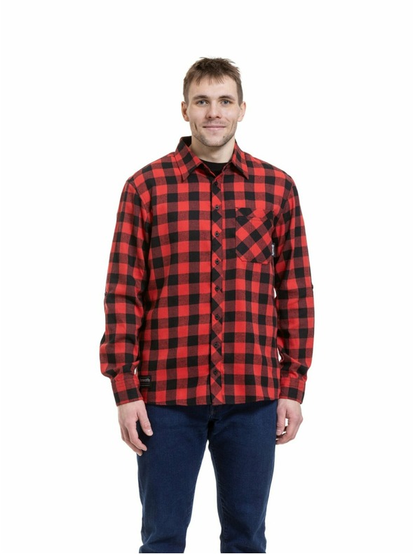 Meatfly Meatfly pánska košeľa Kurt Black / Red