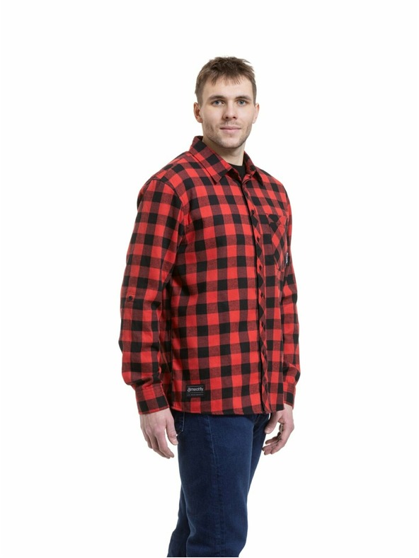 Meatfly Meatfly pánska košeľa Kurt Black / Red
