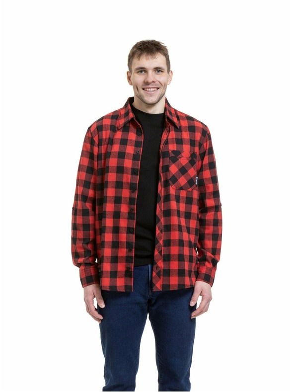 Meatfly Meatfly pánska košeľa Kurt Black / Red