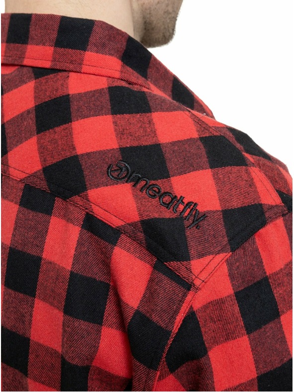 Meatfly Meatfly pánska košeľa Kurt Black / Red