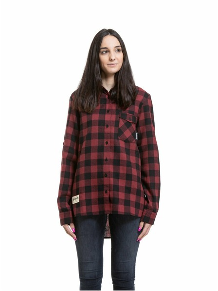 Meatfly Meatfly dámska košeľa Courtney Black / Bordo