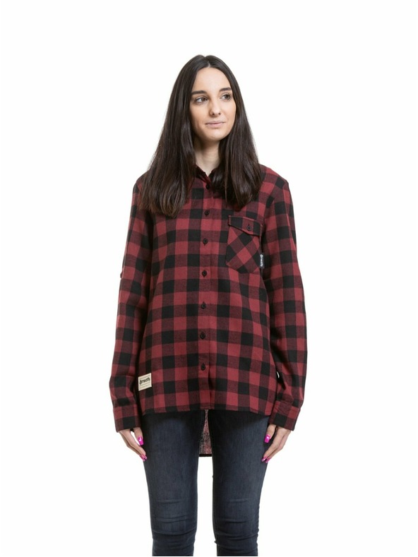 Meatfly Meatfly dámska košeľa Courtney Black / Bordo